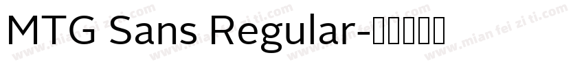 MTG Sans Regular字体转换